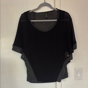 Elegant Black Sheer Women's Top